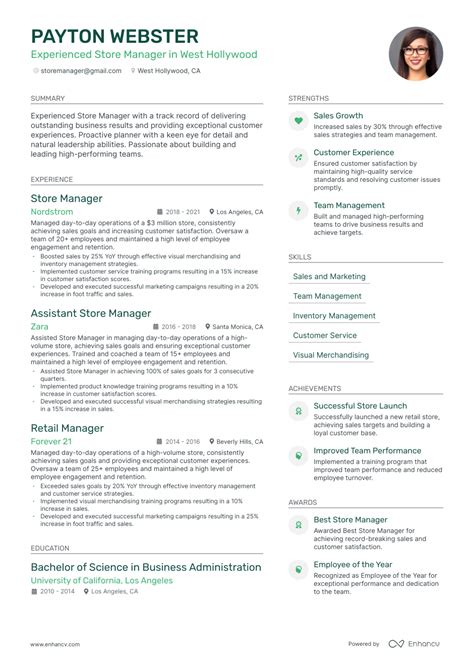 5 Store Manager Retail Resume Examples And Guide For 2023