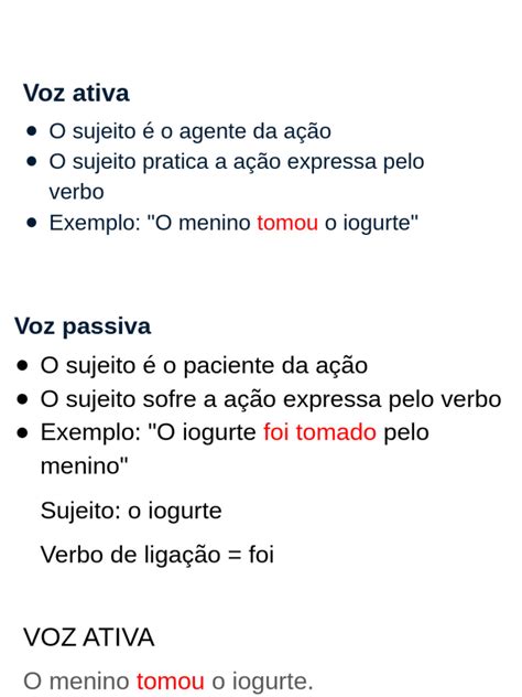 Voz Ativa Passiva Reflexiva - Voz Ativa, Passiva e Reflexiva Explicadas | PDF