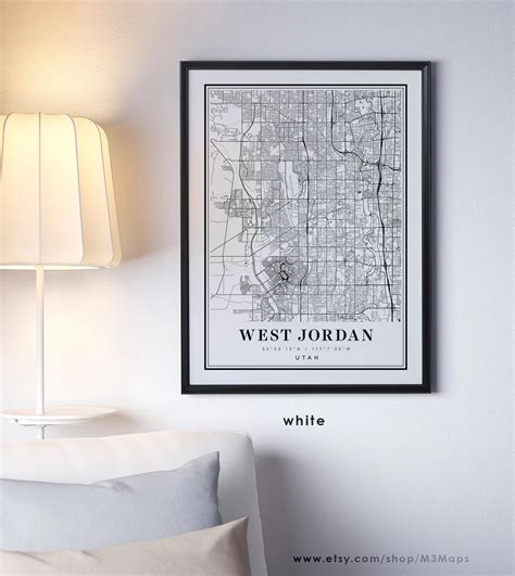 West Jordan Utah map West Jordan UT map West Jordan city | Etsy