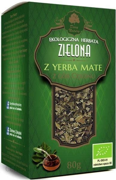 Dary Natury Herbata Zielona Z Yerba Mate Eko G Ceny I Opinie Ceneo Pl