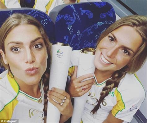 Brazil S Synchronised Swimming Twins Are So Close They Even Got Matching BOOB Job Daily Mail