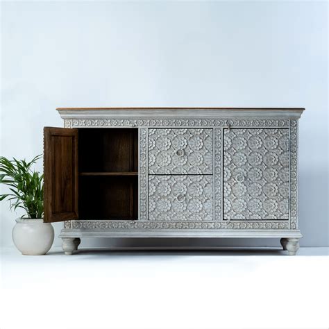 Carved Sideboard With Drawers Chisel And Log