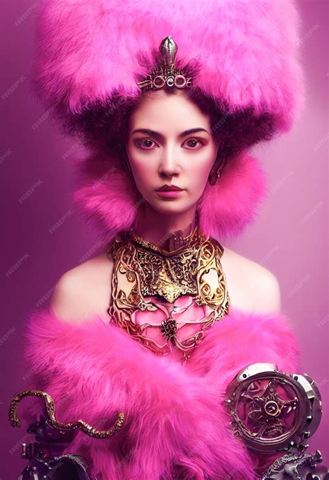 Premium Photo Steampunk Pink Woman