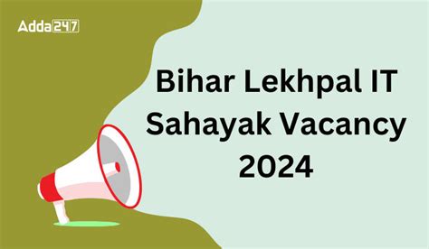 Bihar Lekhpal It Sahayak Recruitment Application Dates Changed