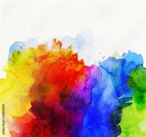 Aquarell Abstrakt Regenbogen Stockfotos Und Lizenzfreie Bilder Auf