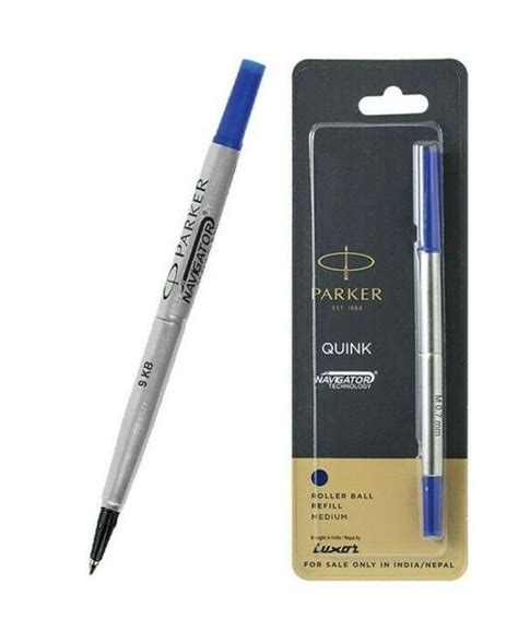 20 Parker Quink Navigator Roller Ball Refill BLUE Medium FOR