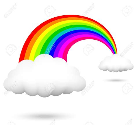 Rainbow With Clouds Clipart | Free download on ClipArtMag