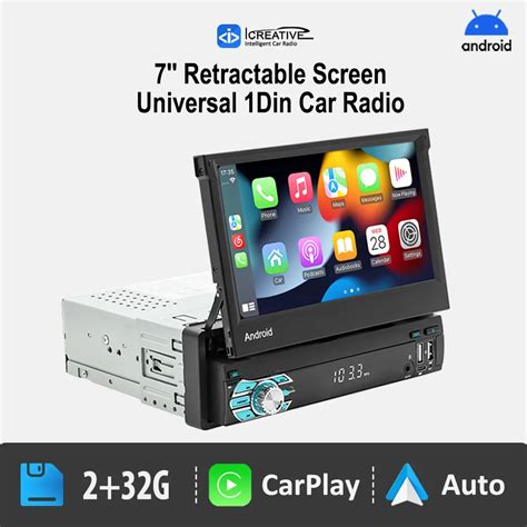 Multim Dia Universal Mp Player Hd Carplay Sem Fio Tela Retr Til Link