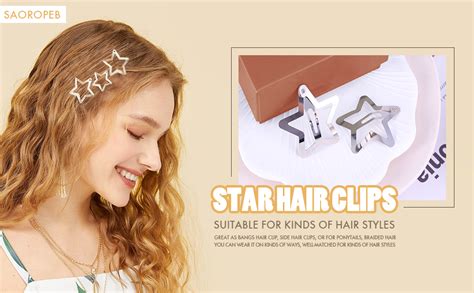 Amazon Star Hair Clips 2000s Y2K Snap Hair Barrettes Non Slip