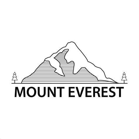 Mountains Everest Logo Vector With White Background 13812590 Vector Art