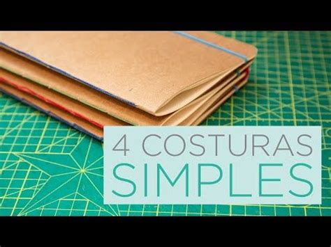 4 COSTURAS SUPER SIMPLES pra Começar a Fazer Seus Próprios Cadernos