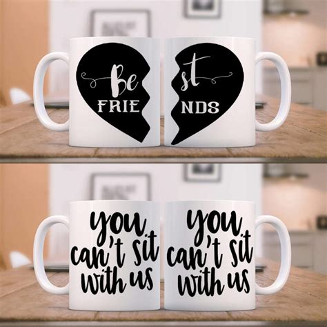 Bff Coffee Mugs Best Friend Mug Set Mugs For Bff Best Etsy