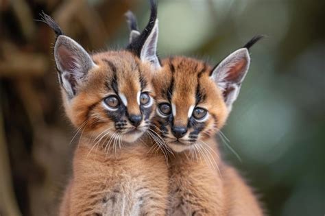 Premium Photo | Adorable Caracal Kittens