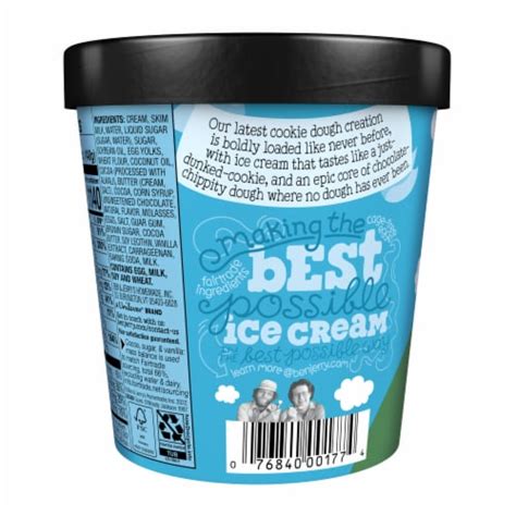 Ben And Jerrys Chocolate Chip Cookie Dough Core Ice Cream Pint 16 Oz Kroger