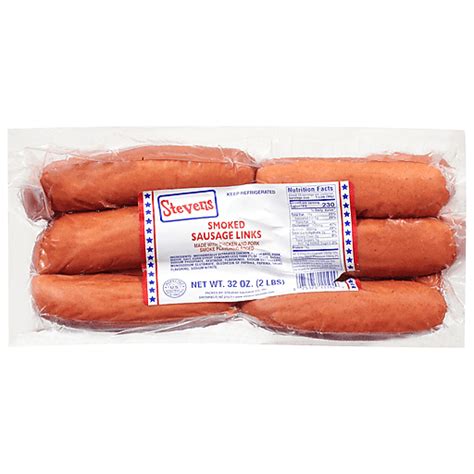 Stevens Smoked Sausage Red Links Ct Oz Pkg Food Lion