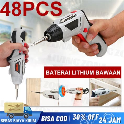 48 In 1 Mesin Cordless Screwdriver 3 6V Shcordless Multifunction