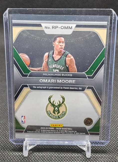 2023 24 Panini Prizm Omari Moore Rookie Penmanship Auto RP OMM Bucks EBay