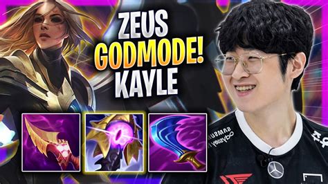 ZEUS LITERALLY GOD MODE WITH KAYLE T1 Zeus Plays Kayle TOP Vs Gwen