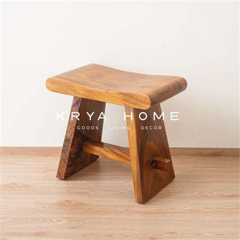 Jual Krya Home Kursi Kayu Jati Stool Teak Wood Aesthetic Chair