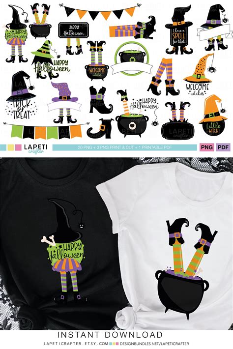 Halloween Witch Legs PNG Clipart, Witch Printable Sticker