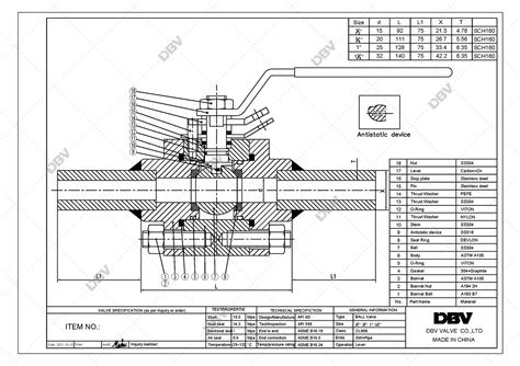 Double Block And Bleed Valve Inch Class