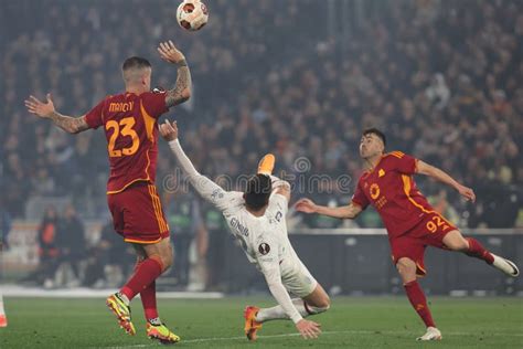 Uefa Europa League Quarter Final As Roma Vs Ac Milan At