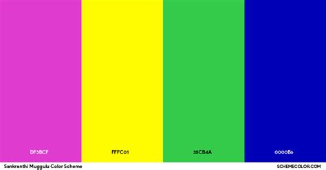 Sankranthi Muggulu Color Scheme - Palettes - SchemeColor.com