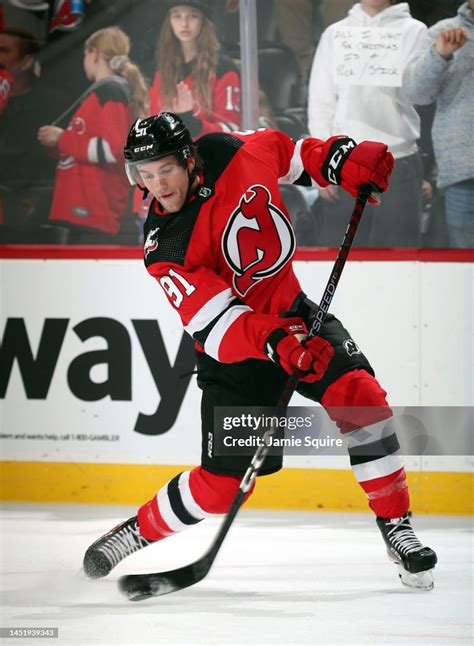 Dawson Mercer Of The New Jersey Devils Shoots During Warm Up Prior To News Photo Getty Images