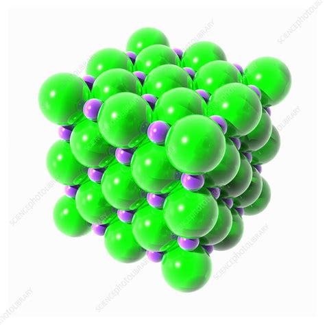 Sodium Chloride Structure Artwork Stock Image F Science