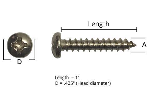 Philip Pan Head 12 X 1 Type 316 Stainless Steel Screw Only For Use On Furring Strips And