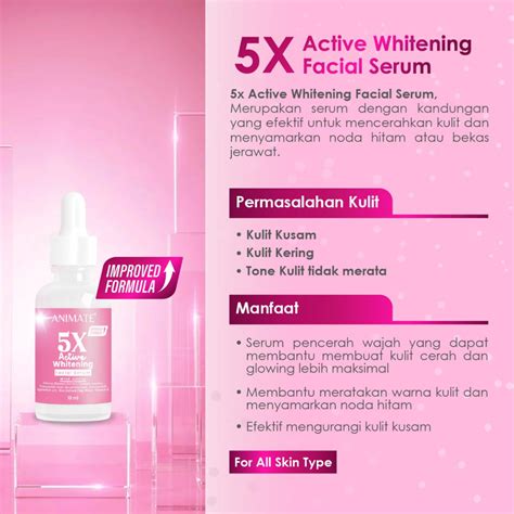 Reradia Animate 5X Active Whitening Facial Serum 10ml 20ml BPOM