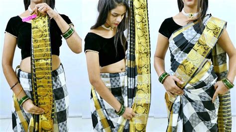 Easy Saree Draping Tutorial Step By Step Party Wear Silk Saree