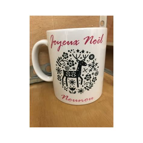 Mug Joyeux Noël Personnalisé Rose Des Idées En Pagaille