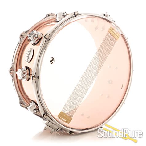 Dw 6 5x14 Collectors Series Polished Copper Snare Drum