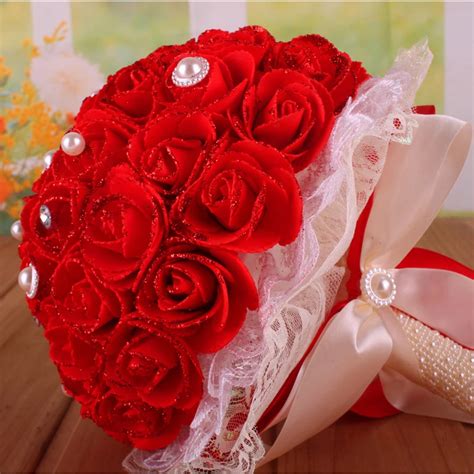 Cheap Beautiful Fashion Wedding Bouquet Bridal Bridesmaid Flower ...