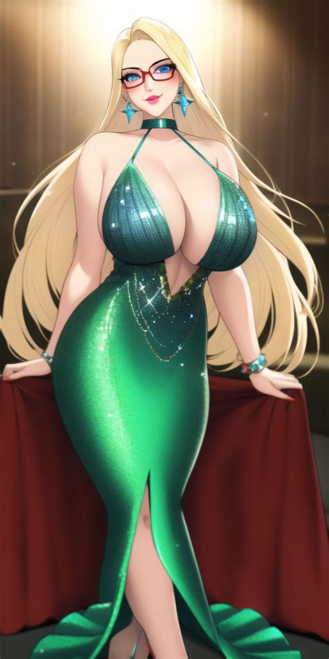 Long Blonde Hair Blue Eyes Busty Curvy Red Gla By Varm209 On Deviantart