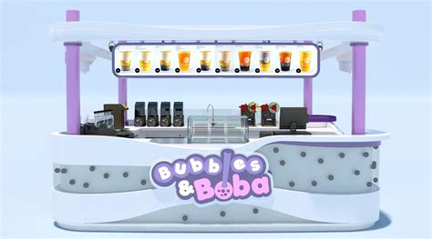 Attractive Bubble Tea Kiosk Design Juice Bar Stall For Shopping Mall