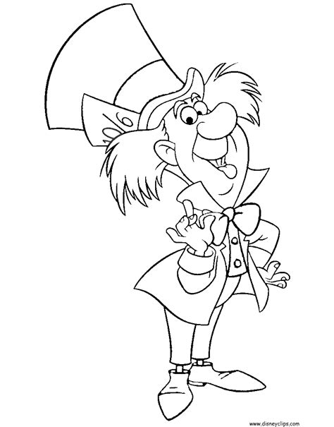 Alice In Wonderland Mad Hatter Coloring Pages Clip Art Library