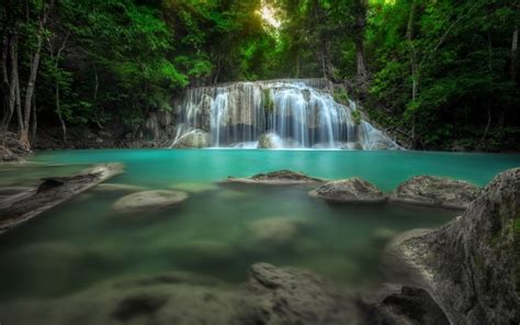 Green Tropical Waterfall 4k Hd Desktop Wallpaper - High Resolution Waterfall Wallpaper Hd ...