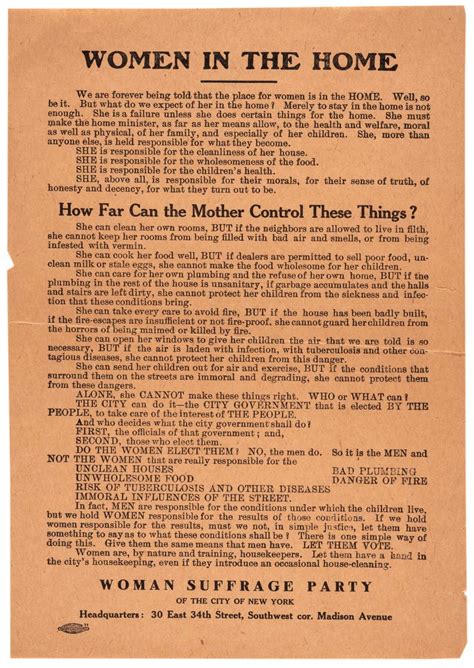 Womens Suffrage Poster 1915 Gilder Lehrman Institute Of American