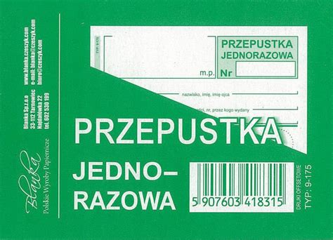 Przepustka Jednorazowa A Cena Opinie Druki