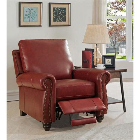 Adriano 35'' Wide Genuine Leather Manual Standard Recliner | Recliner ...