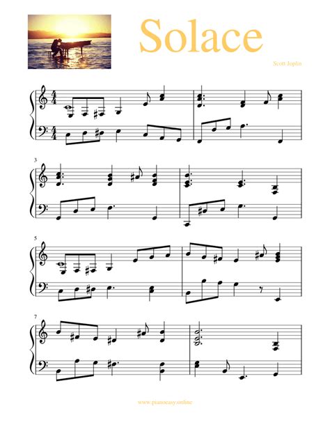 Solace Six Pages Scott Joplin Sheet Music For Piano Solo