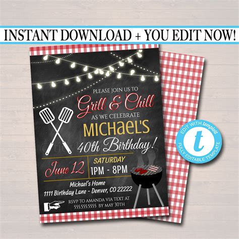 Southern Barbeque Invitations