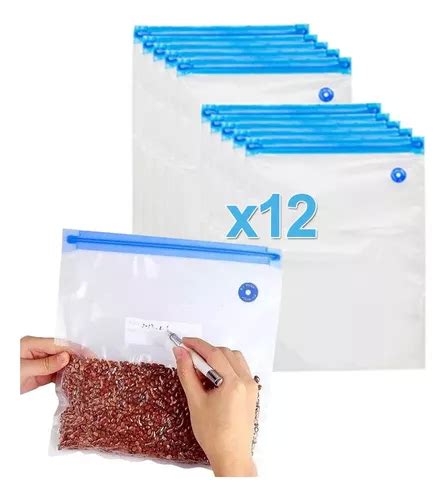 Kit 12 Saco Vácuo Para Conservar Alimentos Organizador P Parcelamento