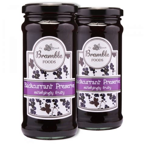 Twin Pack Of Bramble Blackcurrant Preserve Bramble Foods Store