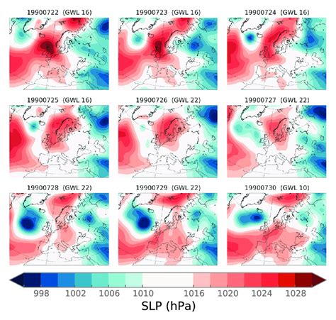 Daily Average Sea Level Pressure Maps For The Period July