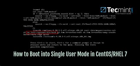 How To Boot Into Single User Mode In Centos Rhel