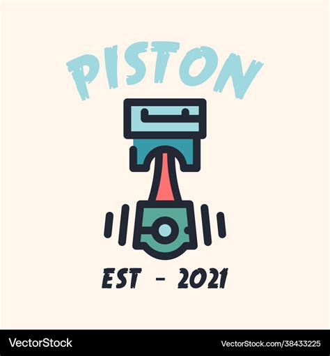 Piston logo icon automotive theme Royalty Free Vector Image