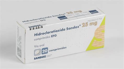 Hidroclorotiazida Sandoz Mg Comprimidos Efg Comprimidos Precio